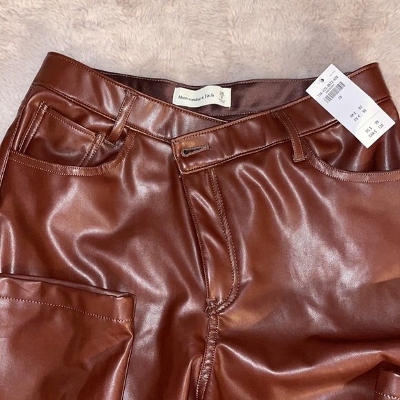 Vegan Leather Dad Pants - Picture 2 of 2